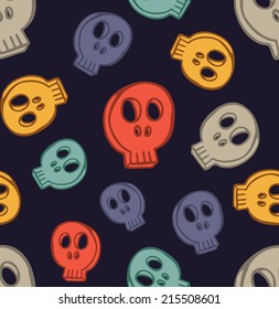 colorful skull pattern
