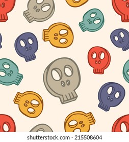 colorful skull pattern