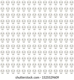 Colorful skulls on black background - seamless pattern. Vector vivid collection with skull.