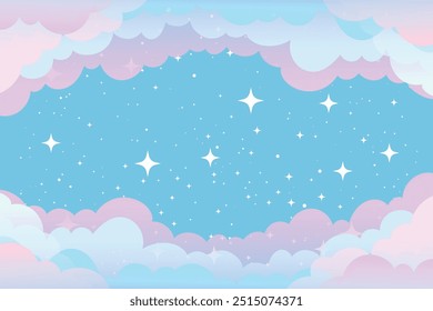 colorful sky, dream illustration, rainbow fantasy background