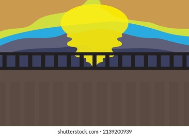 colorful sky witn sun background