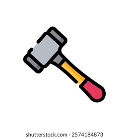 A colorful sledgehammer icon design illustration