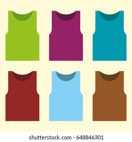 Colorful sleeveless T-shirt icon