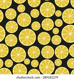 colorful sliced lemon fruits seamless pattern eps10