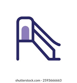 A colorful slide icon perfect for summer fun and outdoor activities.