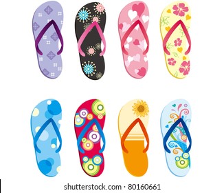 Colorful slippers