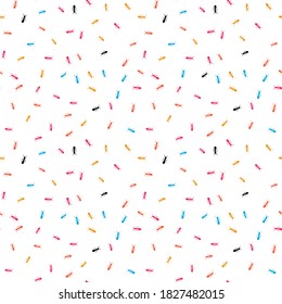 Colorful small ants seamless vector pattern. Surface print design for fabrics, stationery, scrapbook paper, gift wrap, textiles, and packaging.
