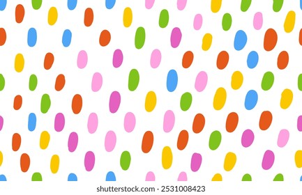 Colorful small dash seamless pattern. Vector wallpaper with hand drawn abstract texture