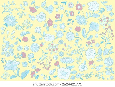 Colorful small floral seamless pattern B