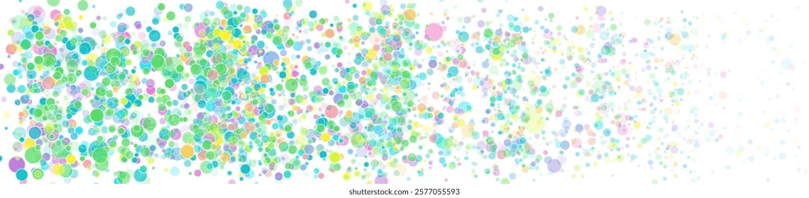 Colorful small particles abstract minimal concept background. Vector banner design