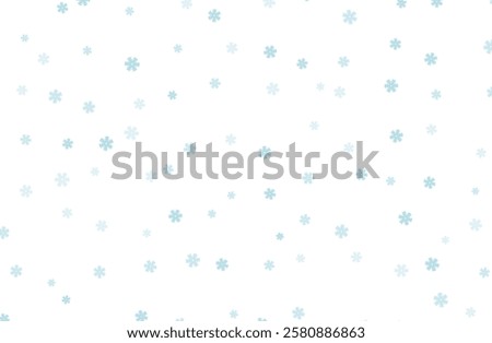 Colorful small snowflake background material