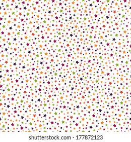colorful small stars seamless pattern