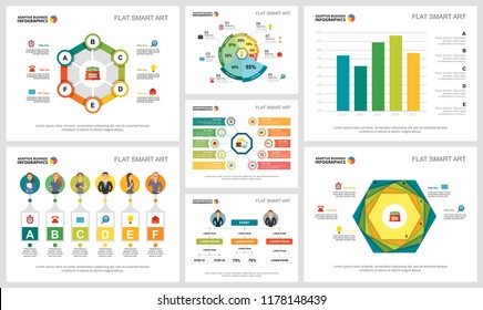 Colorful Smart Art Charts Set Presentation Stock Vector (Royalty Free ...