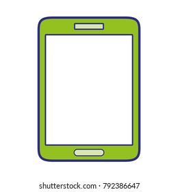 colorful smartphone mobile to call and talk communication