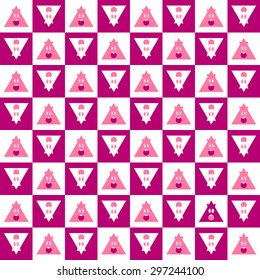 Colorful smiley faces seamless pattern