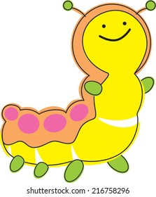 Colorful Smiling Caterpillar