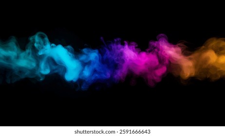 Colorful Smoke Effect on Black Background
