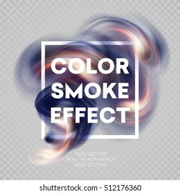 Colorful smoke on isolated background. Vector illustration EPS10