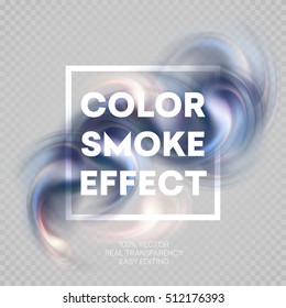 Colorful smoke on isolated background. Vector illustration EPS10