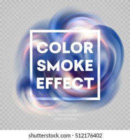 Colorful smoke on isolated background. Vector illustration EPS10