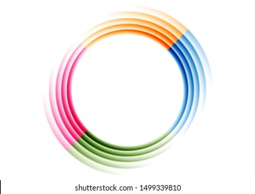 Farbige, glatte, abstrakte, runde Logo-Technologie, Hintergrund. Vektordesign