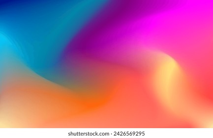 Colorful smooth blurred gradient background texture. Modern vivid and dynamic abstract pattern design illustration for wallpaper, template, banner, poster, cover, decoration, advertising, page, web