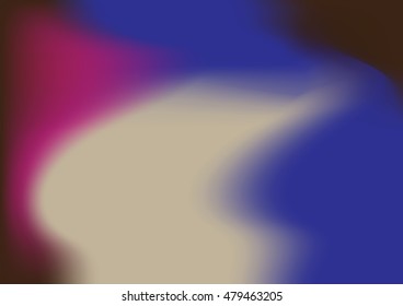 Colorful smooth curve blue and brown vector texture.Beautiful abstract elegant futuristic background.