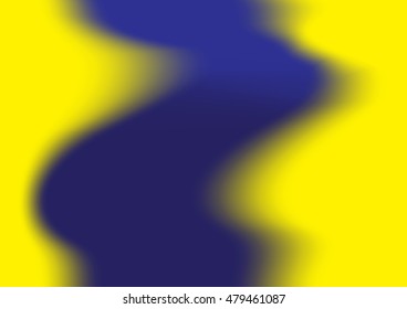 Colorful smooth curve blue and yellow vector texture.Beautiful abstract elegant futuristic background.