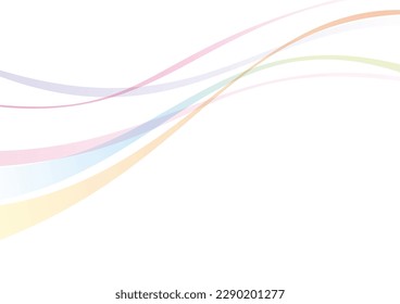 Colorful, smooth curved abstract background, vector illustration.