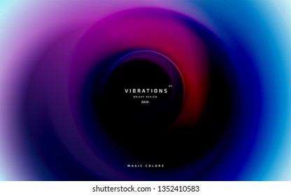 Colorful smooth flow of colors with fluid blurred gradient. Liquid design in trendy colors. Abstract background with gradual blend between shades. Futuristic design poster. Vector illustration