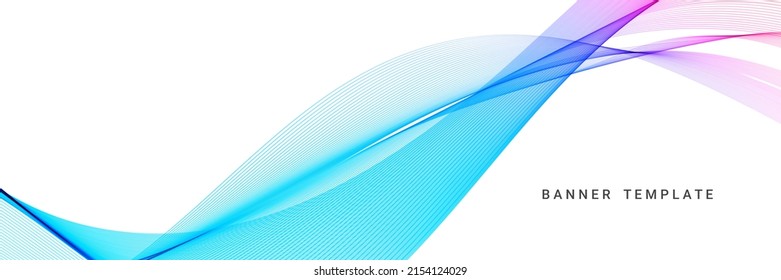 colorful smooth flowing curve pattern design wave template 
