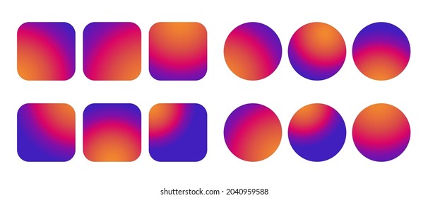 Colorful smooth gradient color background icon. Vector illustration