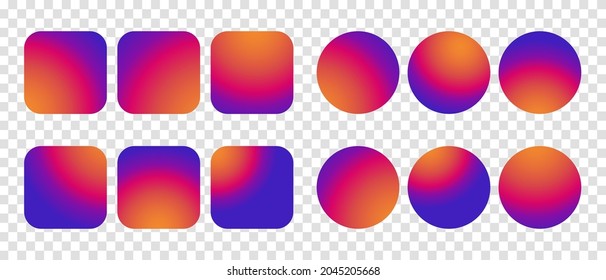 Colorful smooth gradient color background icon. Vector illustration