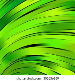 Colorful smooth light green lines background. Vector illustration