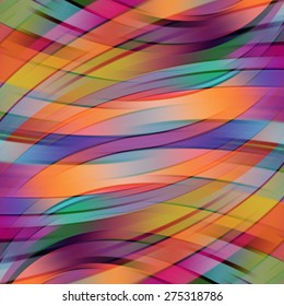 Colorful smooth light lines background. Vector illustration