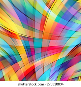Colorful smooth light lines background. Vector illustration
