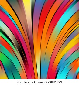 Colorful smooth light lines background. Vector illustration