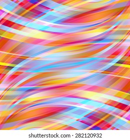Colorful smooth light lines background. Vector illustration