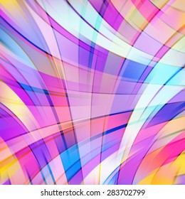 Colorful smooth light lines background. Vector illustration