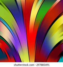 Colorful smooth light lines background. Vector illustration