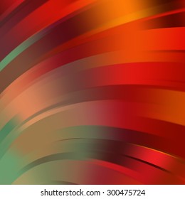 Colorful smooth light lines background. Red, green, brown color. Vector illustration