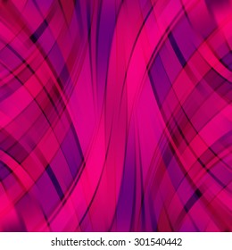 Colorful smooth light lines background. Pink, purple colors.  Vector illustration