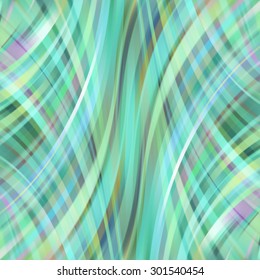 Colorful smooth light lines background. Green, white colors.  Vector illustration