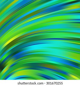 Colorful smooth light lines background. green, blue colors. Vector illustration