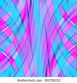 Colorful smooth light lines background. Pink, blue. Vector illustration