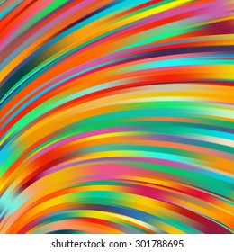 Colorful smooth light lines background. Rainbow-colored. Vector illustration