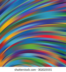 Colorful smooth light lines background. Green, blue, red colors. Vector illustration