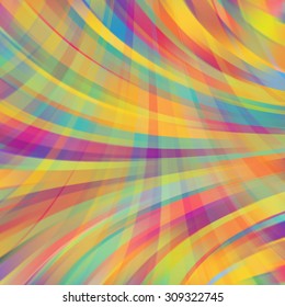 Colorful smooth light lines background. Pastel colors. Vector illustration