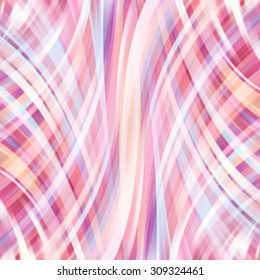 Colorful smooth light lines background. Pink, white colors. Vector illustration