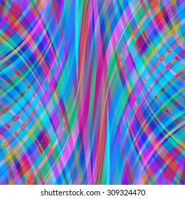 Colorful smooth light lines background. Blue, pink, purple colors. Vector illustration